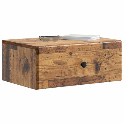 Wall-Mounted Bedside Cabinet Old Wood 49 x 34.5 x 20 cm