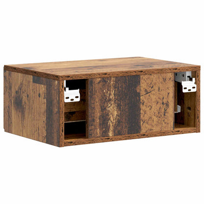 Wall-Mounted Bedside Cabinet 2 pcs Old Wood 49 x 34.5 x 20 cm