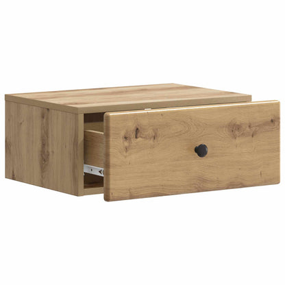 Wall-Mounted Bedside Cabinet 2 pcs Artisan Oak Engineered Wood