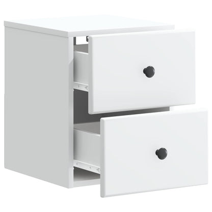 Wall-Mounted Bedside Cabinet 2 pcs White 34.5 x 33 x 40 cm