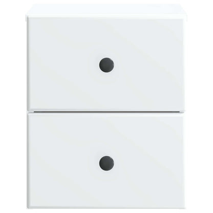 Wall-Mounted Bedside Cabinet 2 pcs White 34.5 x 33 x 40 cm