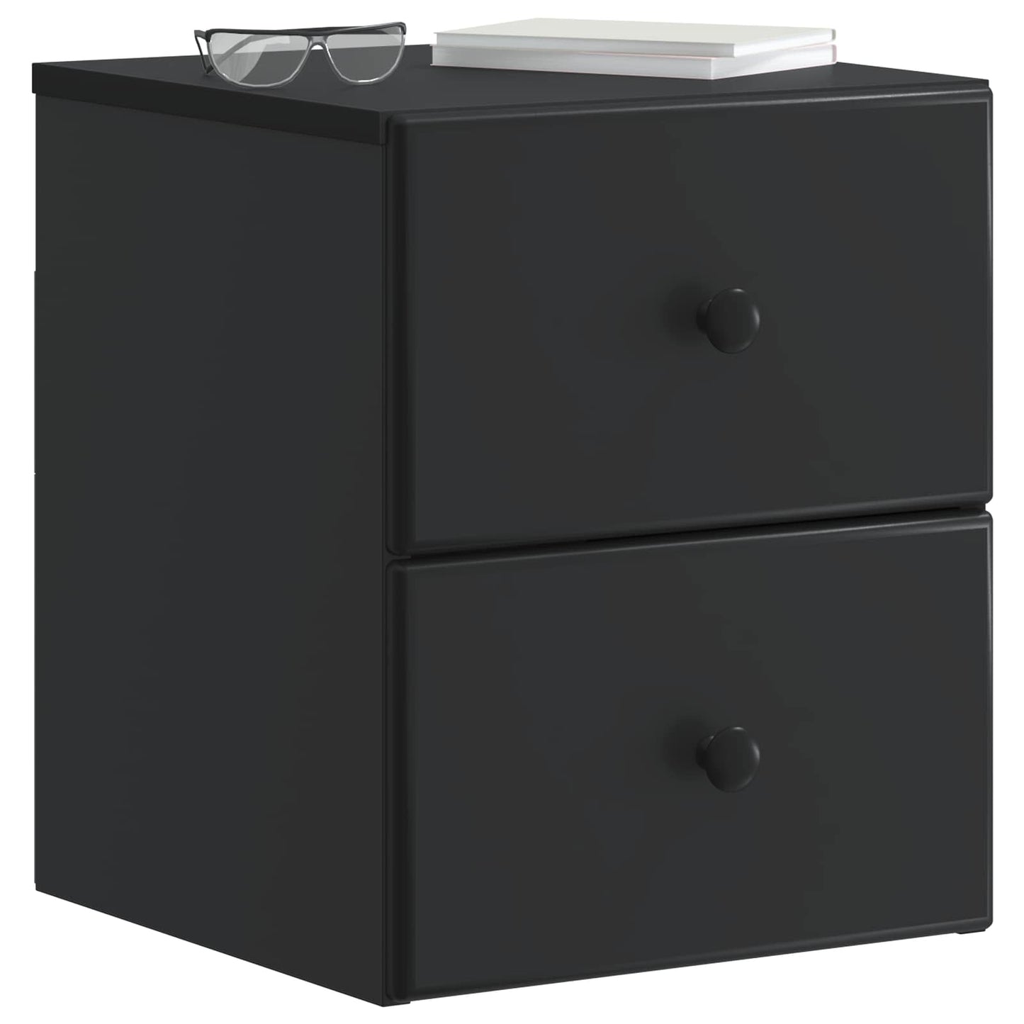 Wall-Mounted Bedside Cabinet Black 34.5 x 33 x 40 cm
