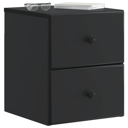 Wall-Mounted Bedside Cabinet Black 34.5 x 33 x 40 cm