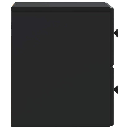 Wall-Mounted Bedside Cabinet Black 34.5 x 33 x 40 cm