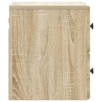 Wall-Mounted Bedside Cabinet Sonoma Oak 34.5 x 33 x 40 cm