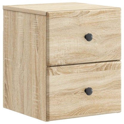 Wall-Mounted Bedside Cabinet 2 pcs Sonoma Oak 34.5 x 33 x 40 cm