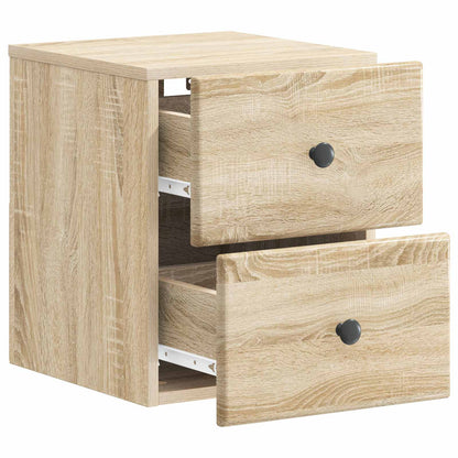 Wall-Mounted Bedside Cabinet 2 pcs Sonoma Oak 34.5 x 33 x 40 cm