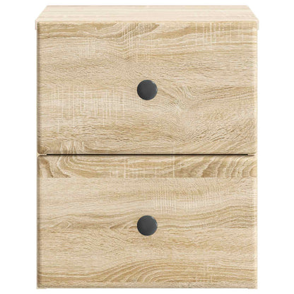 Wall-Mounted Bedside Cabinet 2 pcs Sonoma Oak 34.5 x 33 x 40 cm