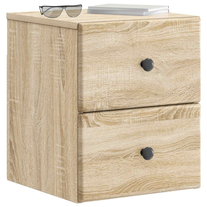 Wall-Mounted Bedside Cabinet 2 pcs Sonoma Oak 34.5 x 33 x 40 cm