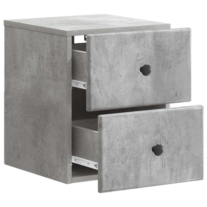 Wall-Mounted Bedside Cabinet Concrete Grey 34.5 x 33 x 40 cm