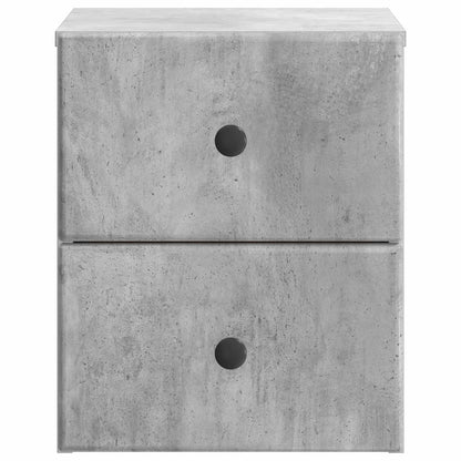 Wall-Mounted Bedside Cabinet Concrete Grey 34.5 x 33 x 40 cm