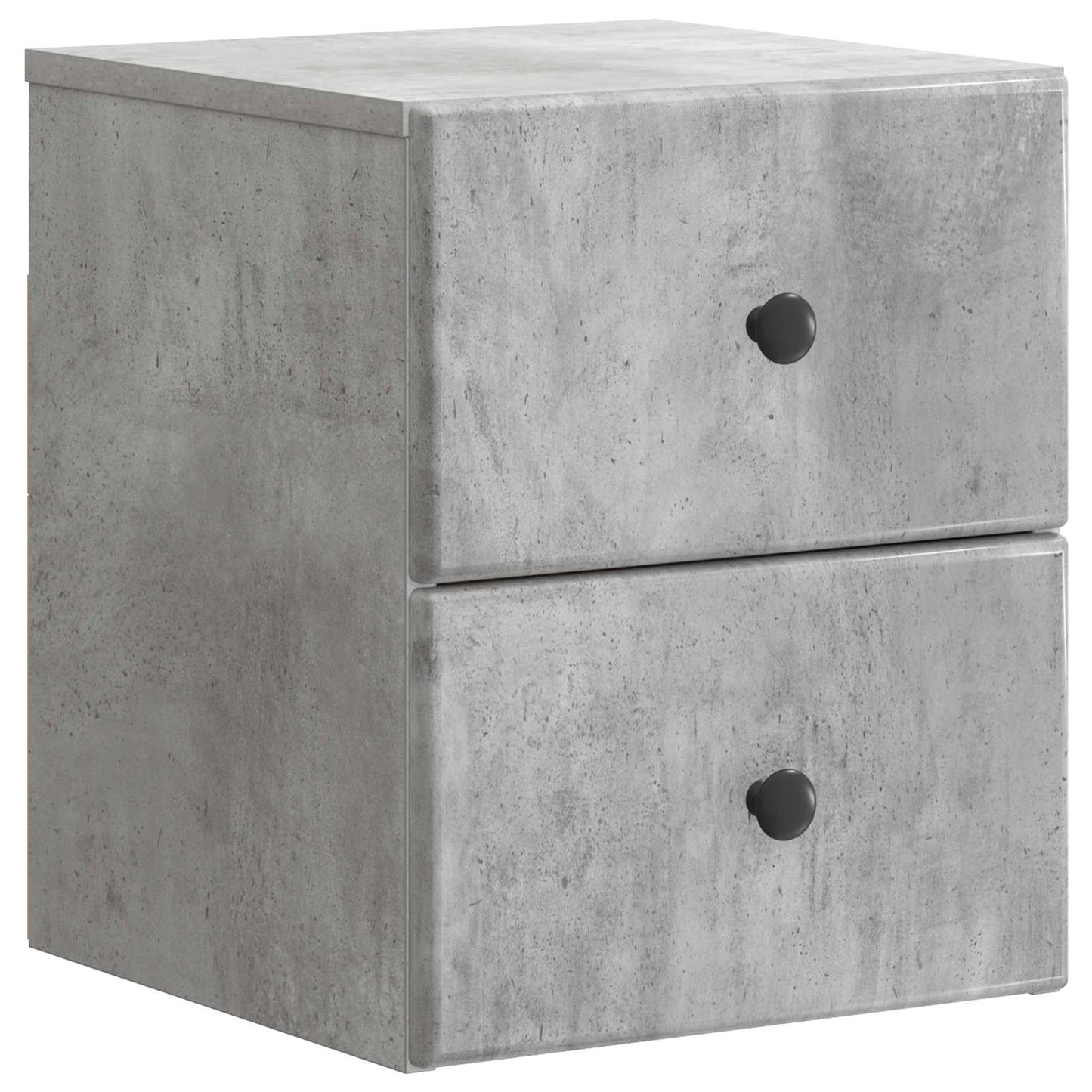 Wall-Mounted Bedside Cabinet with Drawer 2 pcs Concrete Grey