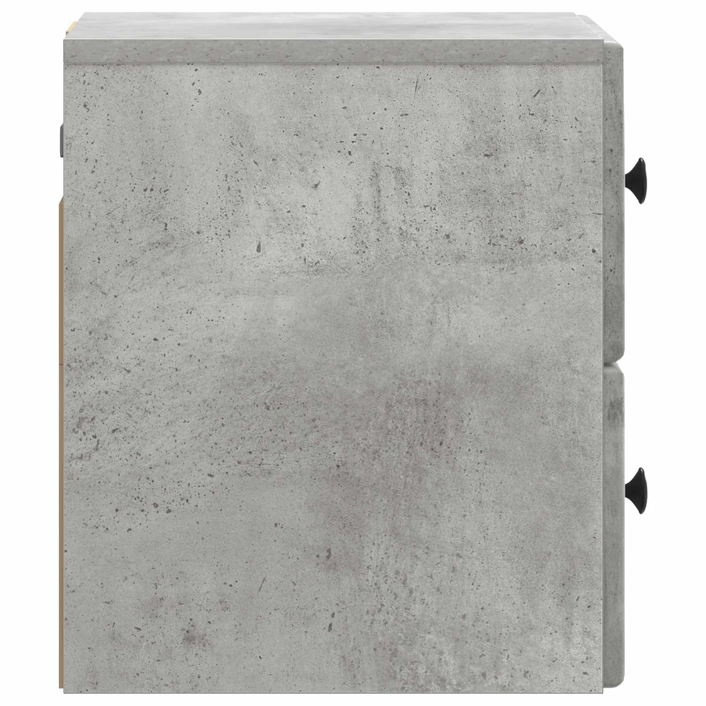 Wall-Mounted Bedside Cabinet with Drawer 2 pcs Concrete Grey