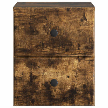 Wall-Mounted Bedside Cabinet Smoked Oak 34.5 x 33 x 40 cm