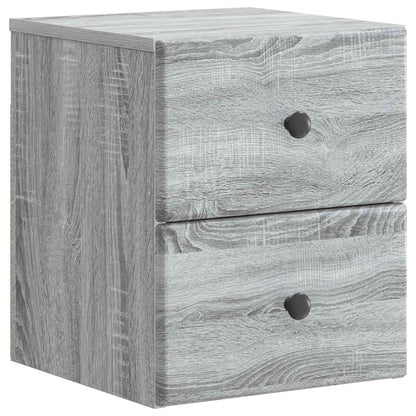 Wall-Mounted Bedside Cabinet Grey Sonoma 34.5 x 33 x 40 cm