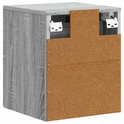 Wall-Mounted Bedside Cabinet Grey Sonoma 34.5 x 33 x 40 cm