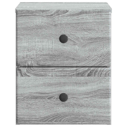 Wall-Mounted Bedside Cabinet Grey Sonoma 34.5 x 33 x 40 cm