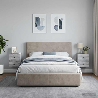 Wall-Mounted Bedside Cabinet 2 pcs Grey Sonoma Engineered Wood