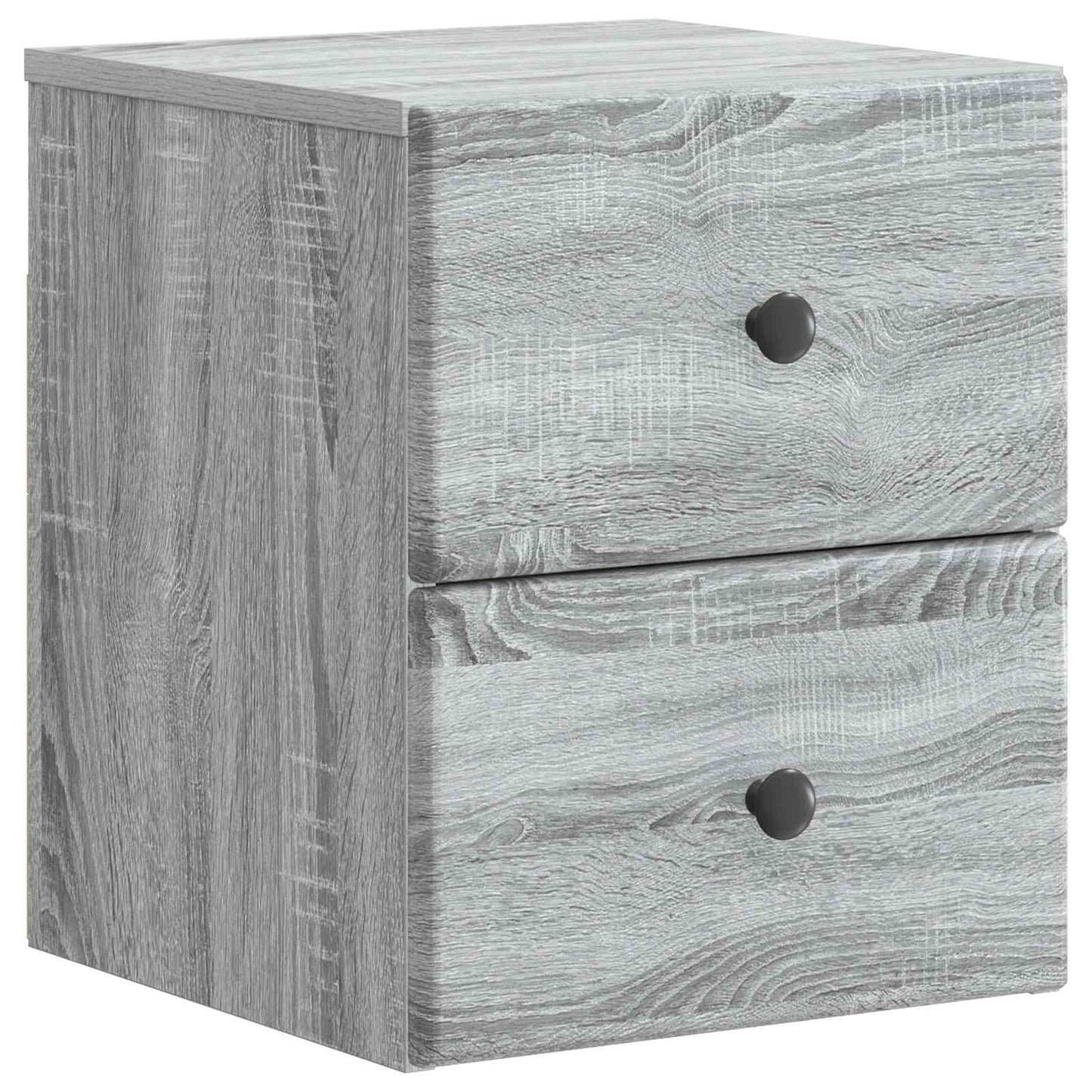 Wall-Mounted Bedside Cabinet 2 pcs Grey Sonoma