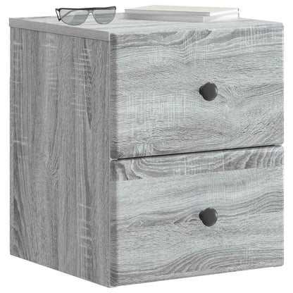 Wall-Mounted Bedside Cabinet 2 pcs Grey Sonoma Engineered Wood