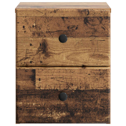 Wall-Mounted Bedside Cabinet Old Wood 34.5 x 33 x 40 cm