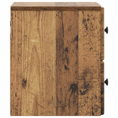 Wall-Mounted Bedside Cabinet Old Wood 34.5 x 33 x 40 cm