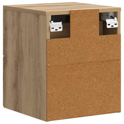 Wall-Mounted Bedside Cabinet 2 pcs Artisan Oak Engineered Wood