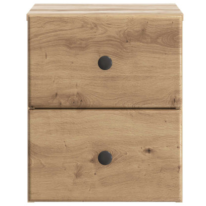 Wall-Mounted Bedside Cabinet 2 pcs Artisan Oak Engineered Wood