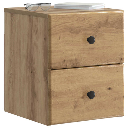 Wall-Mounted Bedside Cabinet 2 pcs Artisan Oak Engineered Wood