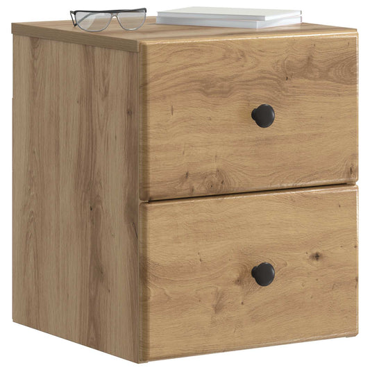 Wall-Mounted Bedside Cabinet 2 pcs Artisan Oak Engineered Wood