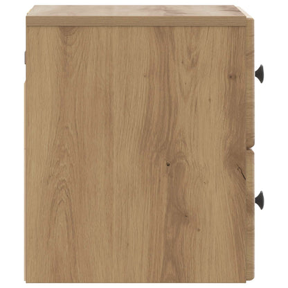 Wall-Mounted Bedside Cabinet 2 pcs Artisan Oak Engineered Wood