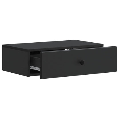 Wall-Mounted Side Table Black 59 x 34.5 x 17 cm Engineered Wood