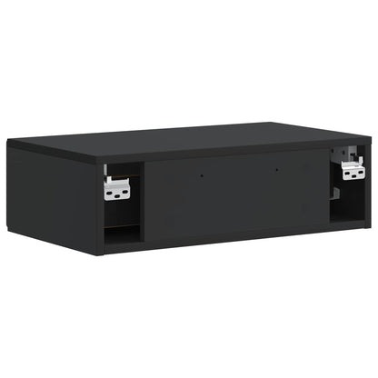 Wall-Mounted Side Table Black 59 x 34.5 x 17 cm Engineered Wood