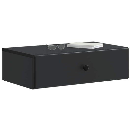 Wall-Mounted Side Table Black 59 x 34.5 x 17 cm Engineered Wood