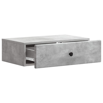 Wall-Mounted Side Table Concrete Grey 59 x 34.5 x 17 cm