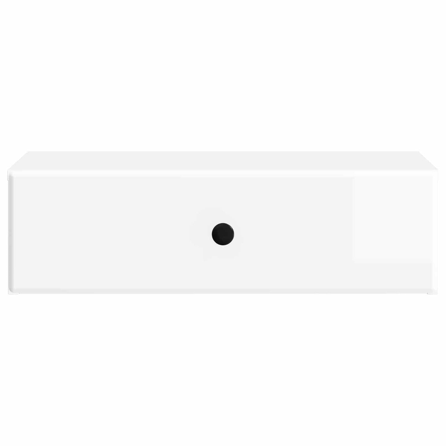 Wall-Mounted Side Table High Gloss White 59 x 34.5 x 17 cm