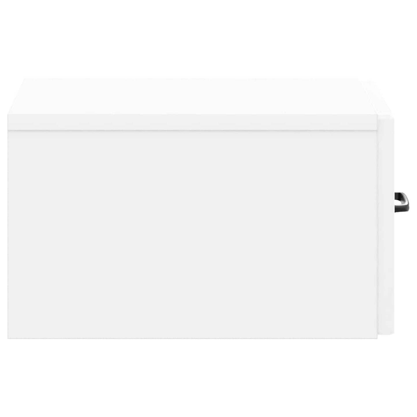 Wall-Mounted Side Table High Gloss White 59 x 34.5 x 17 cm