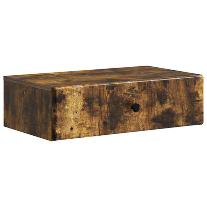Wall-Mounted Side Table Smoked Oak 59 x 34.5 x 17 cm