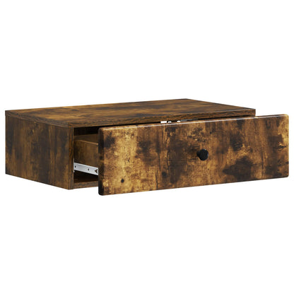 Wall-Mounted Side Table Smoked Oak 59 x 34.5 x 17 cm