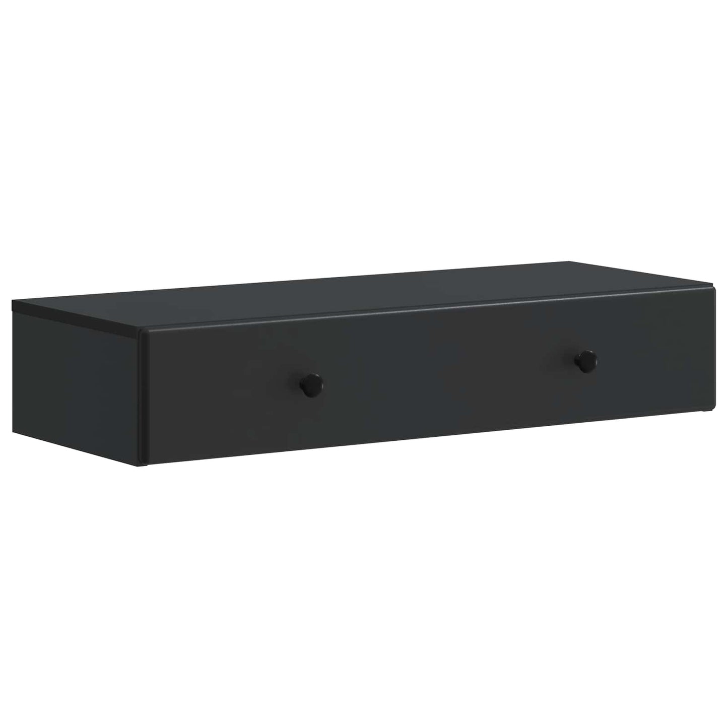 Wall-Mounted Side Table Wall-mounted Black 87.5 x 34.5 x 17 cm