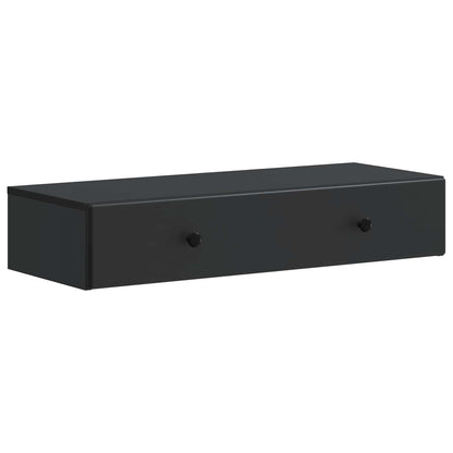 Wall-Mounted Side Table Wall-mounted Black 87.5 x 34.5 x 17 cm