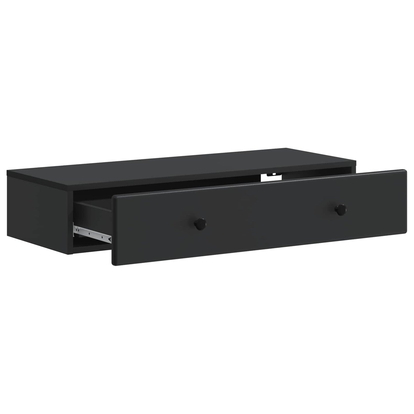 Wall-Mounted Side Table Wall-mounted Black 87.5 x 34.5 x 17 cm