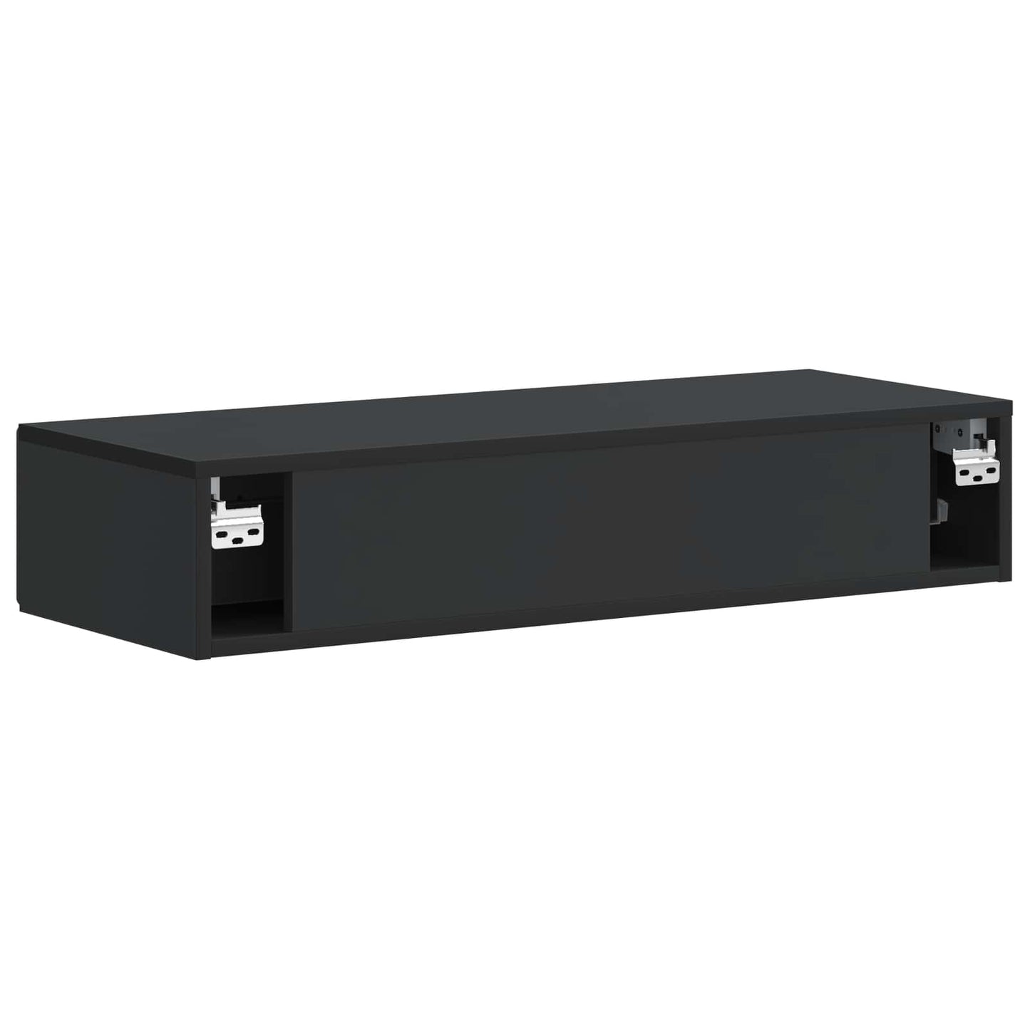 Wall-Mounted Side Table Wall-mounted Black 87.5 x 34.5 x 17 cm