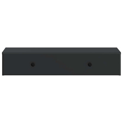 Wall-Mounted Side Table Wall-mounted Black 87.5 x 34.5 x 17 cm
