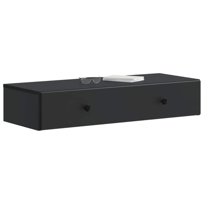 Wall-Mounted Side Table Wall-mounted Black 87.5 x 34.5 x 17 cm