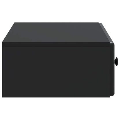 Wall-Mounted Side Table Wall-mounted Black 87.5 x 34.5 x 17 cm