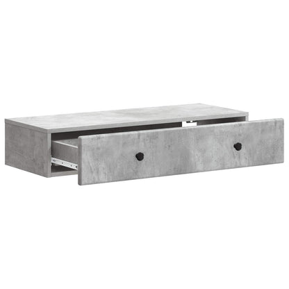 Wall-Mounted Side Table Concrete Grey 87.5 x 34.5 x 17 cm