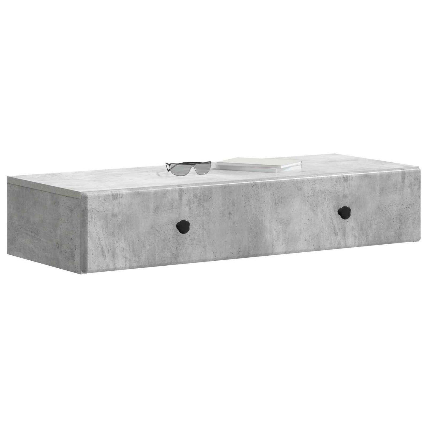 Wall-Mounted Side Table Concrete Grey 87.5 x 34.5 x 17 cm