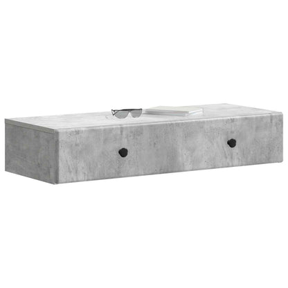 Wall-Mounted Side Table Concrete Grey 87.5 x 34.5 x 17 cm