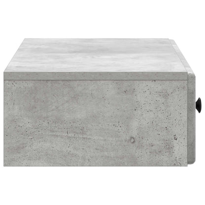 Wall-Mounted Side Table Concrete Grey 87.5 x 34.5 x 17 cm